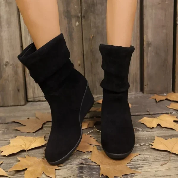 Women's Fur Warm Snow Boots 2024 Winter New Warm Wool Booties Ankle Boot Platform Shoes - Image 5