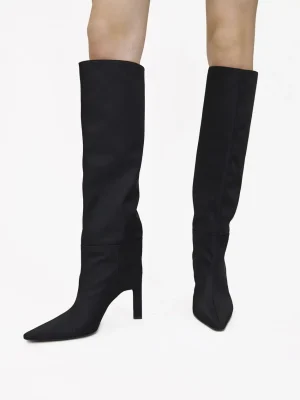 Women’s Autumn and Winter Leather Boots Fashion New Knee High Boots Pointed