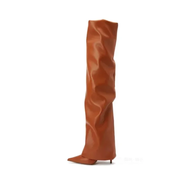 Winter New Women's Over Knee Boots Fashion Pointed Thin High Heel Thigh Boots - Image 5