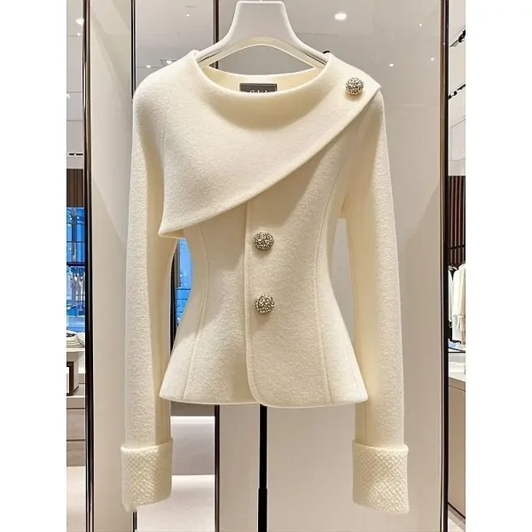 Winter Coat Slimming Commuter Fashion Outerwear Women Tops Chic - Image 3