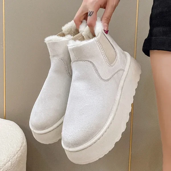 Winter Women Snow Boots Plush Warm Non Slip Waterproof Ladies Flats Sneakers - Image 10