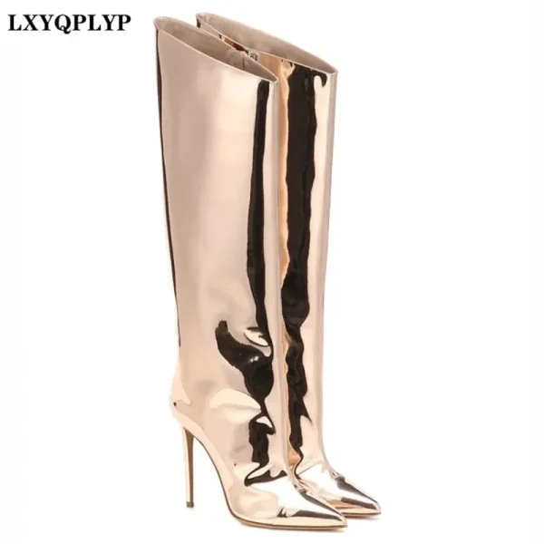 Women's Boots Autumn and Winter Brand Pointed Toe Stilettos Mid-tube Fashion - Image 2