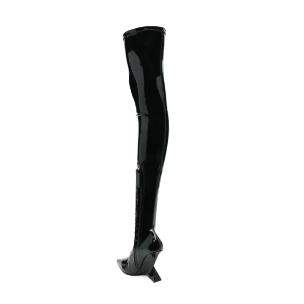 Women's High Heel Short Boots Fashion Pointed Side Zipper Women's Sexy Thigh Boots - Image 5