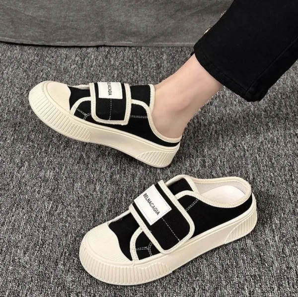 Korean Canvas Shoes Women's 2024 Autumn New Fashion Lightweight Thick Sole Comfortable Flat Shoes - Image 4