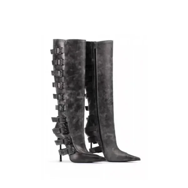 High Heels Knee Length Boots Autumn/Winter Women's Fashion Pointed Party - Image 2