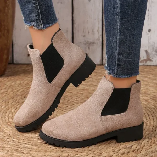 Women Solid Color Lazy Ankle Boots/Lightweight Non-slip Slip-on Design/Outdoor - Image 2