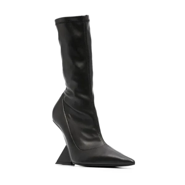 Women's High Heel Short Boots Fashion Pointed Side Zipper Women's Sexy Thigh Boots - Image 8