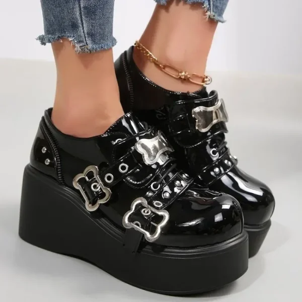 Women Shoes Lolita Shoes Heels Platform Janes Star Buckle Strap Mary Janes Women - Image 4