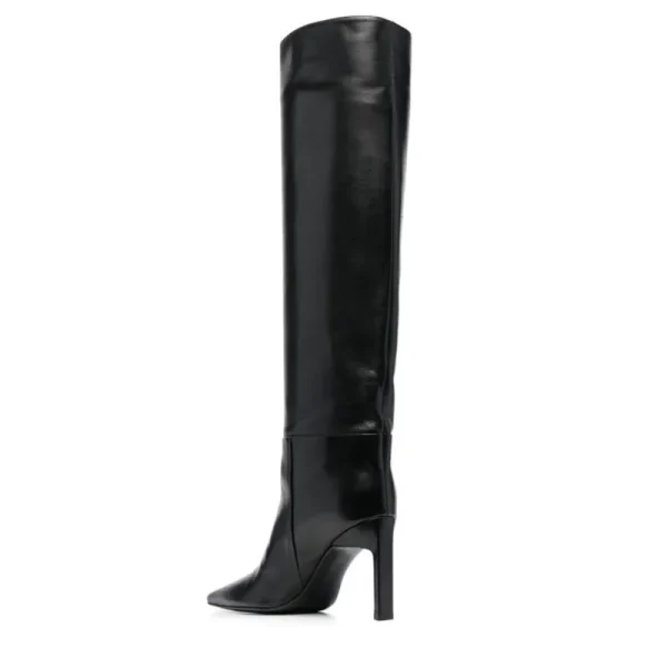 Women's Autumn and Winter Leather Boots Fashion New Knee High Boots Pointed - Image 7