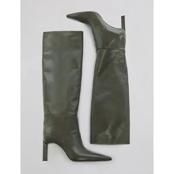 Women's Autumn and Winter Leather Boots Fashion New Knee High Boots Pointed - Image 13