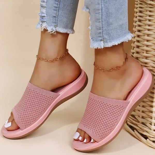 Women Sandals Soft Flat Sandals Zapatos Mujer Summer Sandals Women Stretch Fabric Summer - Image 5