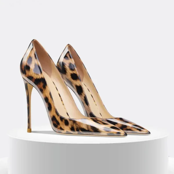 Fashion Slim High Heel Shoes Shallow Mouth Leopard High Heel Single Shoes Sexy Versatile Women's Shoes