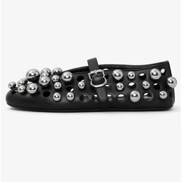 Summer New Hollow Pearl Ballet Flat Shoes Fashion and  Women's Flat Shoes - Image 2