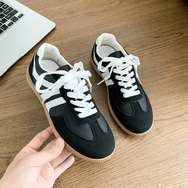 Sports Shoes Women Retro Round Head  lace-up casual Shoes Womens - Image 4