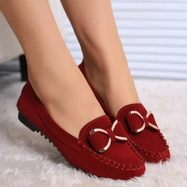 Women's Fashion Casual Lofers Flat Shoes Ladies Autumn Elegant Butterfly-Knot Comfortable Shoes - Image 3