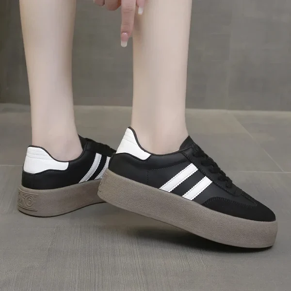 Women Casual Outdoor Sneakers Spring Autumn Round Toe Lace Up Sports Shoes - Image 4