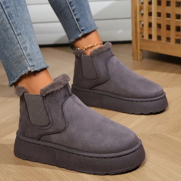 Winter Women Short Plush Warm Snow Boots Casual Shoes New Suede Fur - Image 6