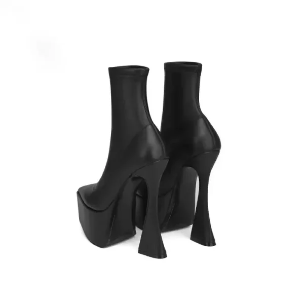 Winter New Thick High-heeled Platform Thick Soled Short Boots Fashion - Image 4