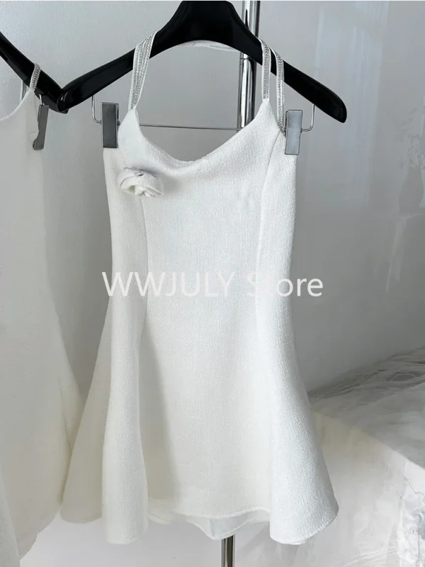 Woman Old Money Prom Gown Mori Dress Cute Core Spaghetti Strap Dress - Image 4