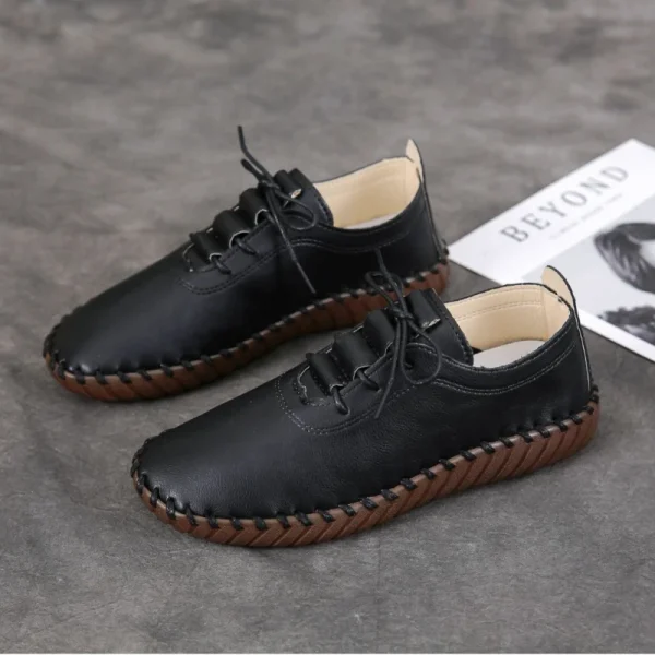 Women's Spring and Summer Soft Soled Soft Leather Shoes, Comfortable Women's Shoes - Image 2