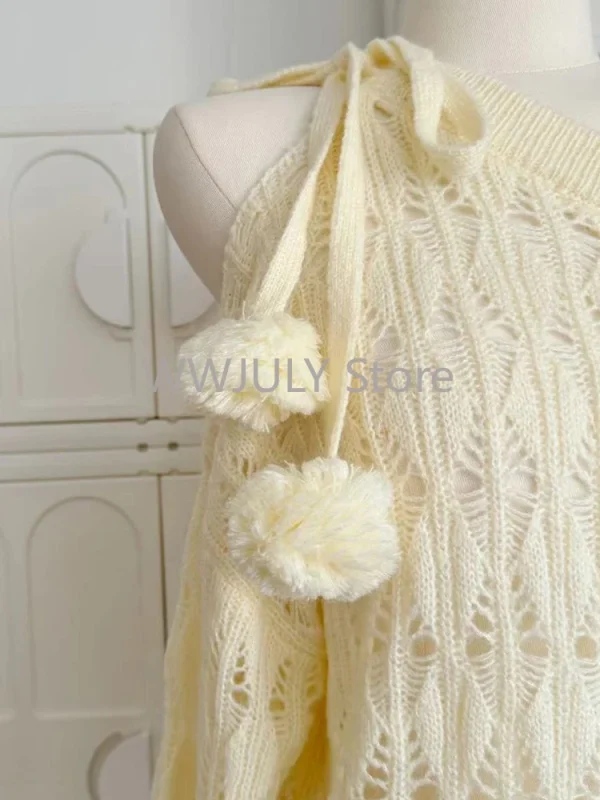 Winter Woman Korean Fashion Cute Core Sweet 2000s Sweater Elegant