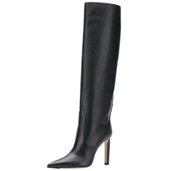 Women's New Suede Knee Boots Pointed Toe Stiletto Boots Women's Boots - Image 2