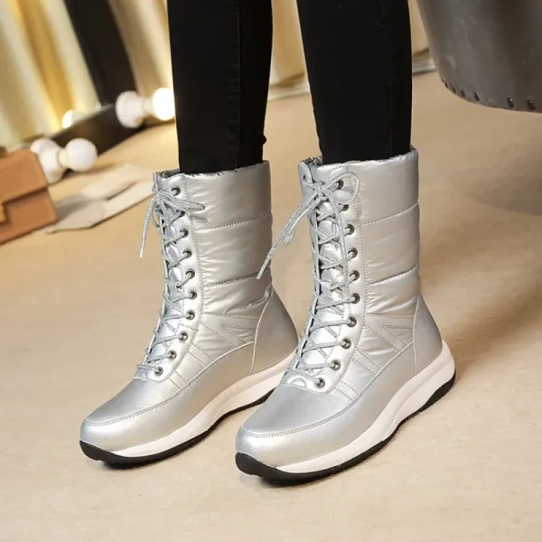 Snow Boots Thick Sole Winter Boots Plush Waterproof Slip Boots Fashion Ladies - Image 2