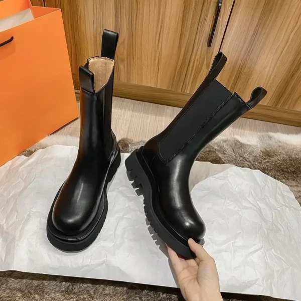 Classics Chelsea Boots Women Black Ankle Boots Autumn Winter Shoes 2025