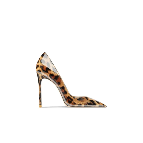 Fashion Slim High Heel Shoes Shallow Mouth Leopard High Heel Single Shoes Sexy Versatile Women's Shoes - Image 2