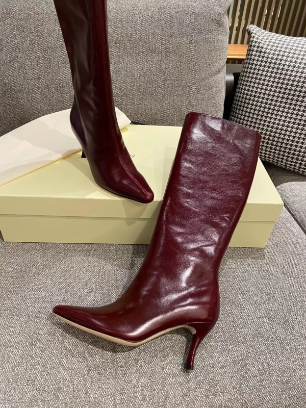 Pointed High-heeled Knee High Boots, Fashionable and Sexy Women's Knight Mid Length Boots - Image 18