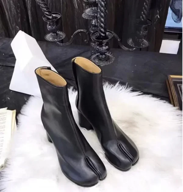 Women's New Spring and Autumn Mid Length Boots Fashion Split Toe Women's Boots - Image 2