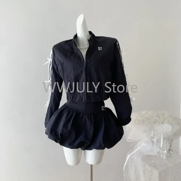 Woman New 2000s Aesthetics Elegant Two Piece Skirt Set Women - Image 4