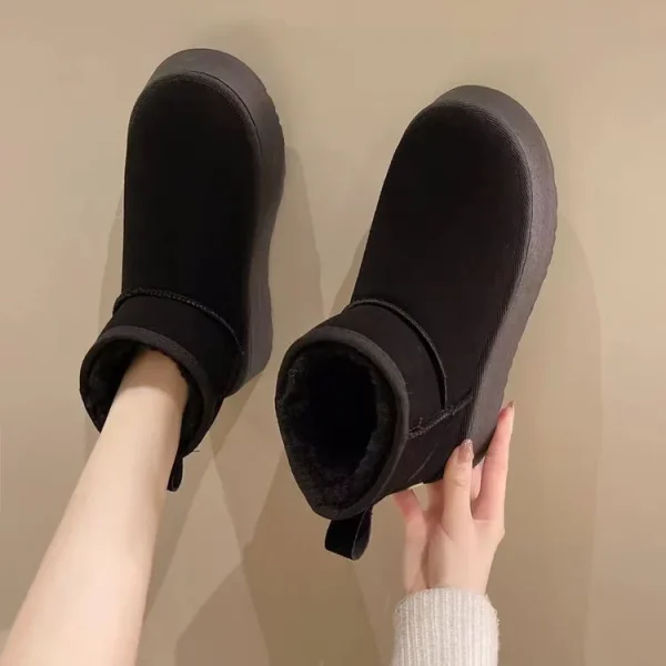 Women Short Plush Warm Snow Boots Casual Shoes New Suede Fur Chelsea Ankle Boots - Image 5