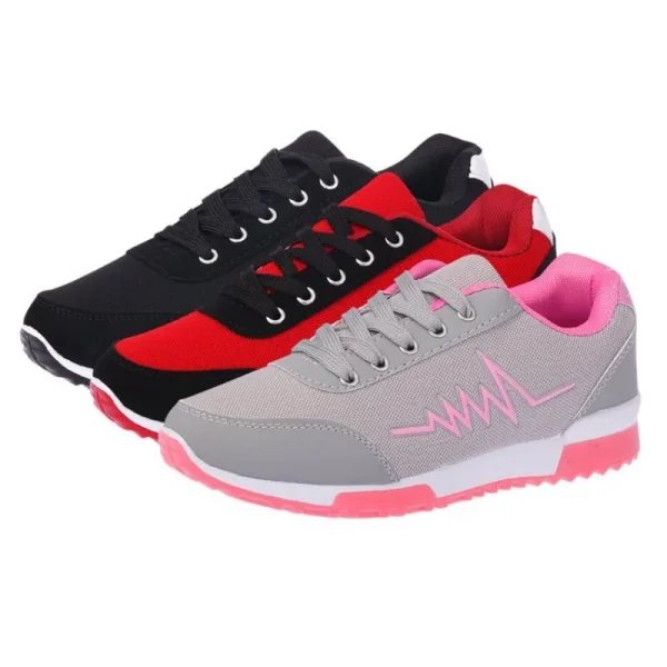 Shoes Woman Mesh Women Shoes Luxury Designers Lace-Up Red Black Women Sneakers - Image 2