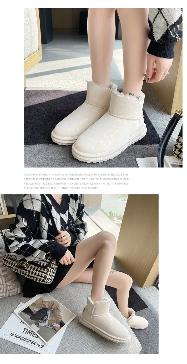 Boots Winter Boots for Women Stivali Snow Boots Women Slip on Shoes - Image 8