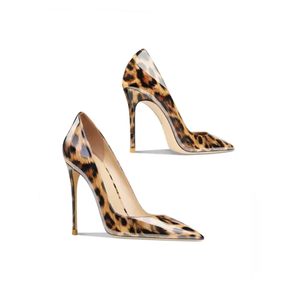 Fashion Slim High Heel Shoes Shallow Mouth Leopard High Heel Single Shoes Sexy Versatile Women's Shoes - Image 3