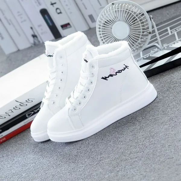 Winter Ladies Shoes Lace Up Women Sneakers Snow Ankle Boots - Image 3