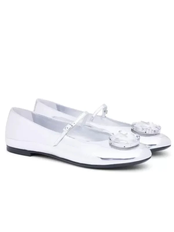 Women's Mary Jane Shallow Mouth Water Diamond Flat Sole Single Shoes - Image 5