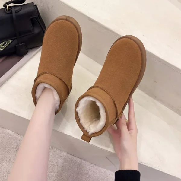 Snow Boots Women's Short Tube Thickened Cotton Shoes Non-slip Winter New Shoes - Image 2