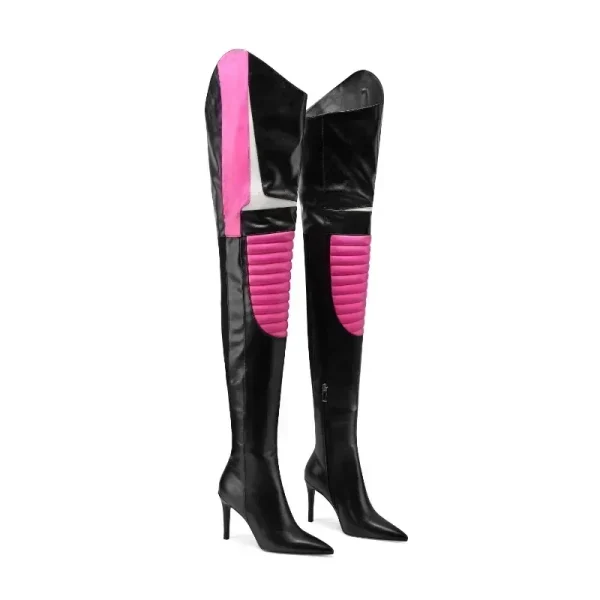 Women's New Colorful Over Knee Boots European and American Sexy Thin High Heel - Image 6