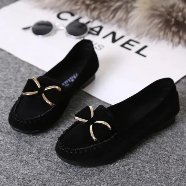 Women's Fashion Casual Lofers Flat Shoes Ladies Autumn Elegant Butterfly-Knot Comfortable Shoes - Image 4