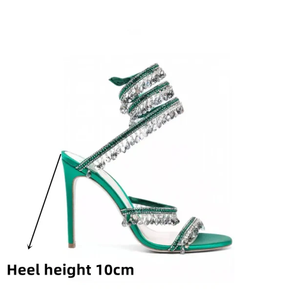 Women's New Rhinestone Sandals Fashion Crystal Women's Sandals - Image 9