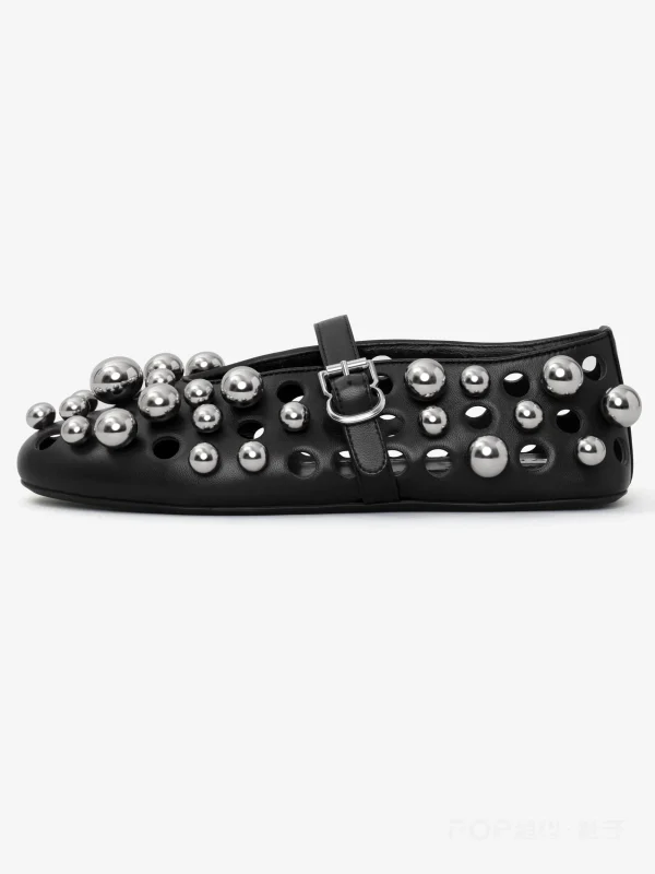 Summer New Hollow Pearl Ballet Flat Shoes Fashion and  Women's Flat Shoes - Image 4