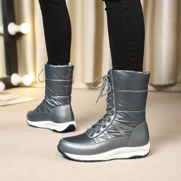 Snow Boots Thick Sole Winter Boots Plush Waterproof Slip Boots Fashion Ladies - Image 6