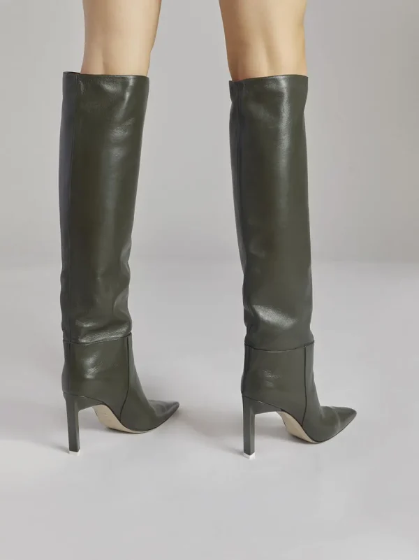 Women's Autumn and Winter Leather Boots Fashion New Knee High Boots Pointed - Image 12