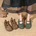 Female Ethnic Style Loafers Women Shoes Flats Trand Mary Jane Elegant Retro Fashion - Image 2