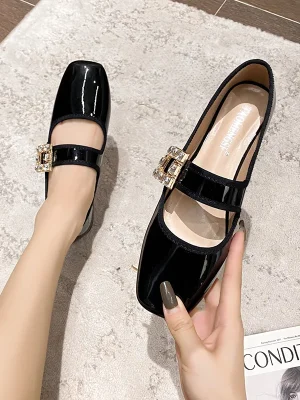 Women Spring Loafers British Style PU Casual Shoes Ladies Round Toe Flats