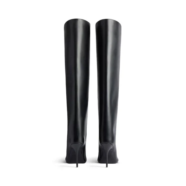 High Heels Knee Length Women's Boots Fashion Walk Party Women's Large Mid Size Boots - Image 10