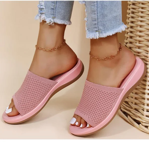 Women Sandals Soft Flat Sandals Zapatos Mujer Summer Sandals Women Stretch Fabric Summer - Image 8