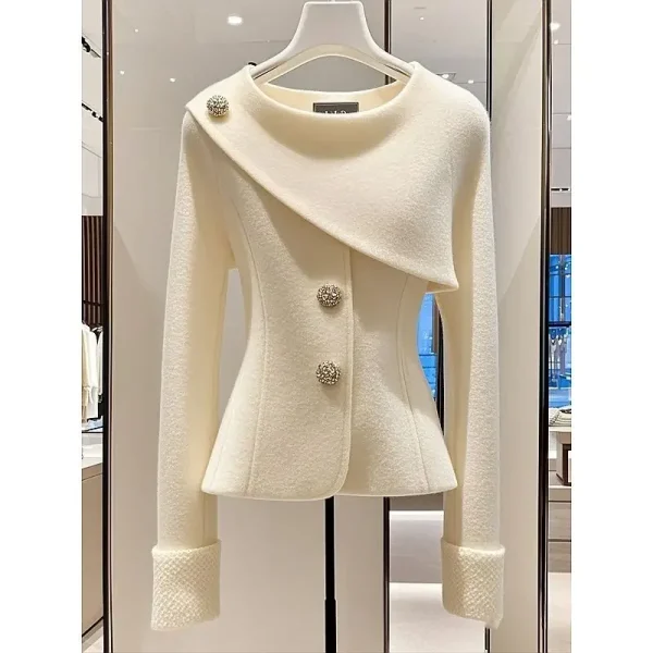 Winter Coat Slimming Commuter Fashion Outerwear Women Tops Chic - Image 4